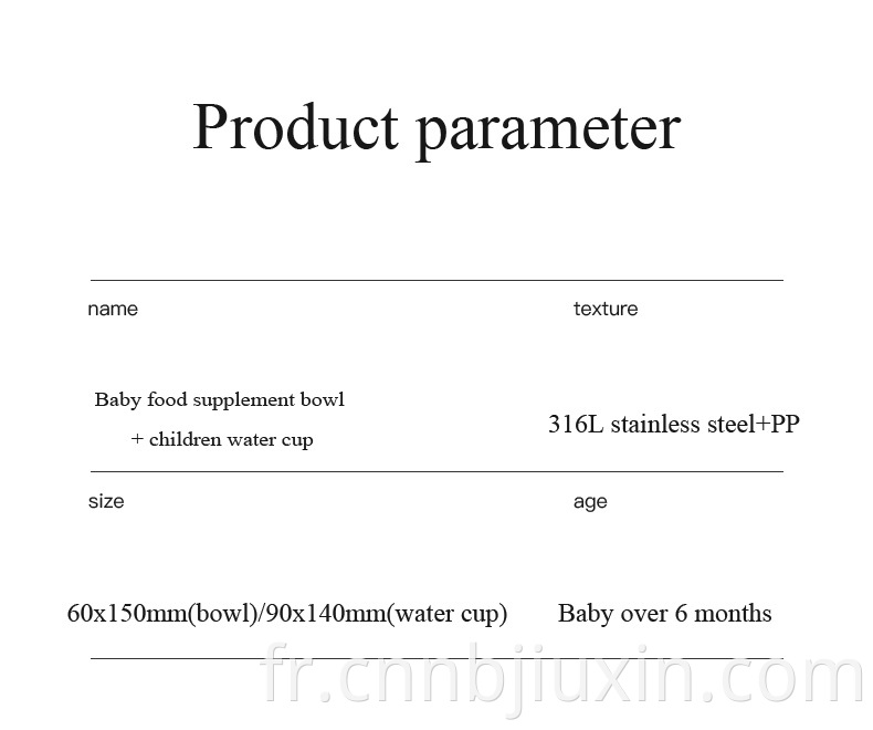 2020 Vente chaude de haute qualité 316 en acier inoxydable BPA sans la vaisselle pour enfants